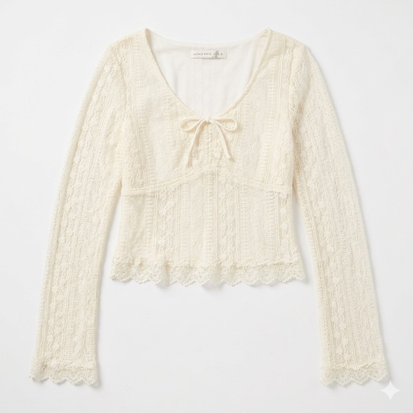 Altar'd State Tops - Altar'd State Ivory Lace Blouse